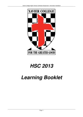 Fillable Online xavierllandilo catholic edu HSC 2013 Assessment Booklet ...