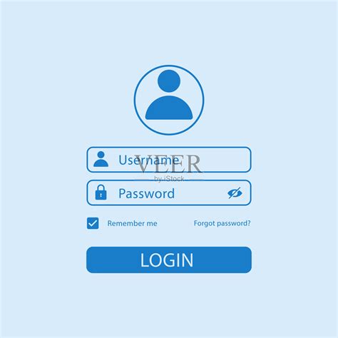 登录页面背景。输入用户名和密码。Ui,用户界面。插画图片素材_ID:416132541-Veer图库
