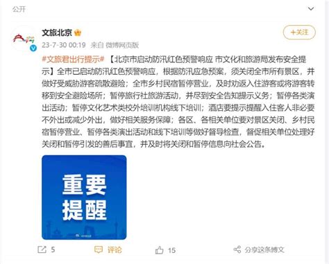 北京：关闭全市所有景区，暂停各类演出活动