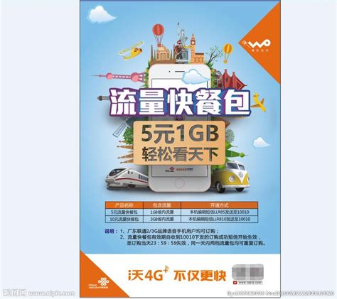 中国联通流量快餐包海报设计图__广告设计_广告设计_设计图库_昵图网nipic.com