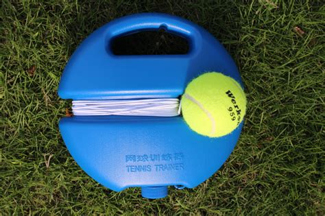 网球底座加绳 单人网球训练器 网球训练用品自学回弹器网球陪练器-阿里巴巴