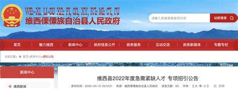 2022年云南迪庆州维西县事业编制人才专项招引公告【30人】