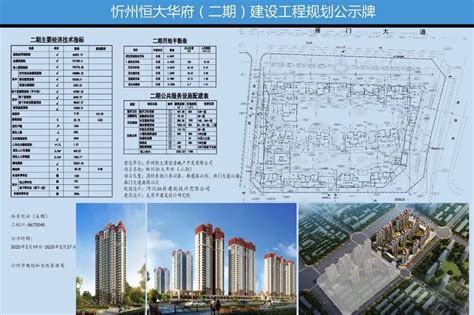 忻州雁门房地产开发有限公司杏林花园小区用地规划方案公示牌