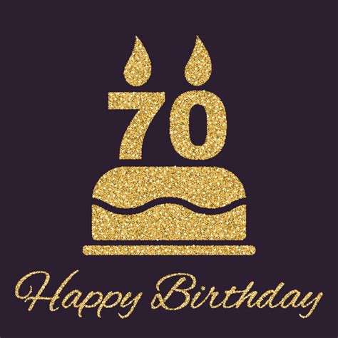 矢量生日快乐图片-70岁蜡烛的矢量生日蛋糕插图素材-高清图片-摄影照片-寻图免费打包下载