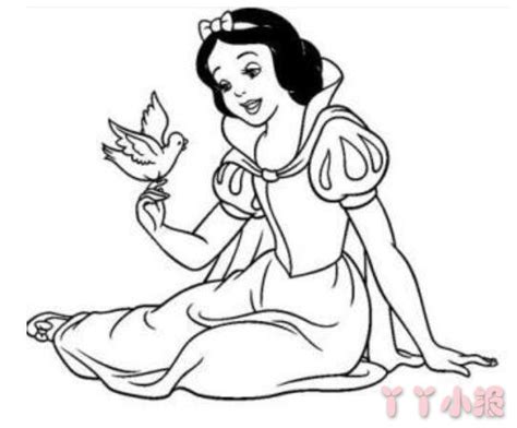 漂亮优雅的白雪公主简笔画教程 简单又好看的彩色白雪公主简笔画教程-露西学画画
