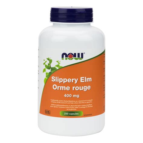 Now Slippery Elm Orme Rouge 400 mg – 250 VC – Supplements & Vitamins Store