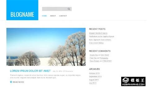 瀑布流网站模板，旅游博客网站设计模板-17素材网