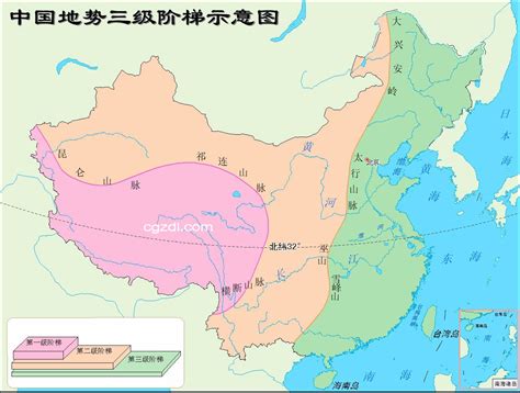 中国地势地图图片