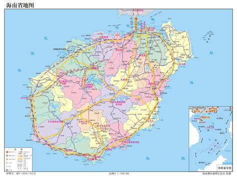 海南省标准地图（基础要素版) - 海南省地图 - 地理教师网