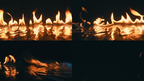瞬间被点燃的可燃物耀眼的火焰实拍视频素材下载_mp4格式_熊猫办公