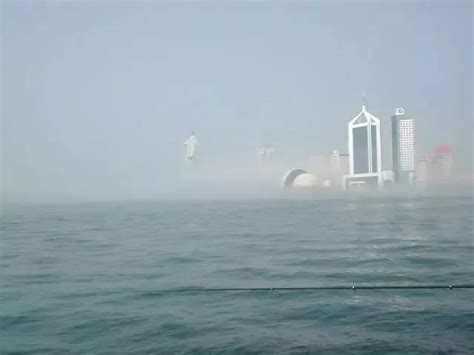 图文：天津市区出现罕见的海市蜃楼现象