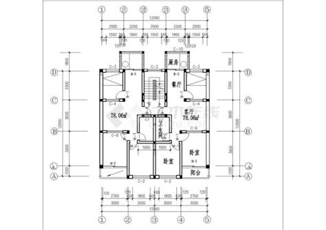漳州市西荷花园小区多栋住宅楼的标准层平面设计CAD图纸（共8张）_住宅小区_土木在线