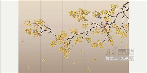 新中式仙鹤挂画装饰画材质贴图下载-【集简空间】「每日更新」