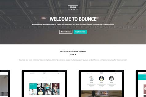 BOUNCE-响应式多用途网站html前端设计模板免费下载 - 魔棒网