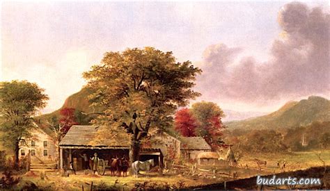 秋天，纽黑文，康涅狄格州 - 乔治·亨利·杜里 - 画园网