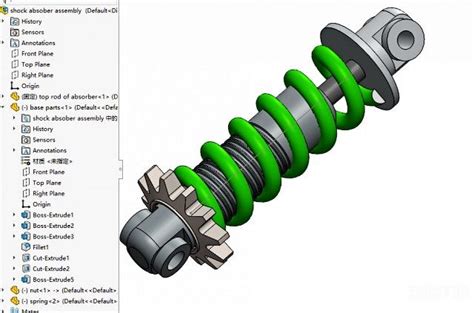 减震器3D图纸下载 - 3D模型下载网_机械设计行业3D模型下载 - 三维模型下载网—精品3D模型下载网