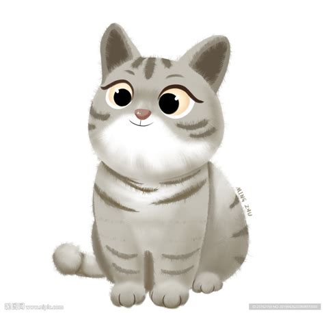 可爱卡通小猫手绘插画素材图片免费下载-千库网