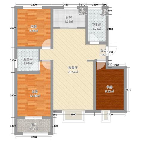 宜宾邦泰白沙鹭岛B1户型图_首付金额_3室2厅2卫_111.0平米 - 吉屋网