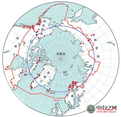 北极地图图片