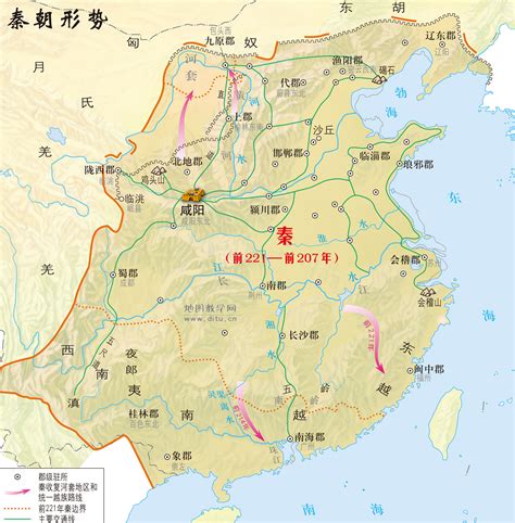 秦朝郡县图图片