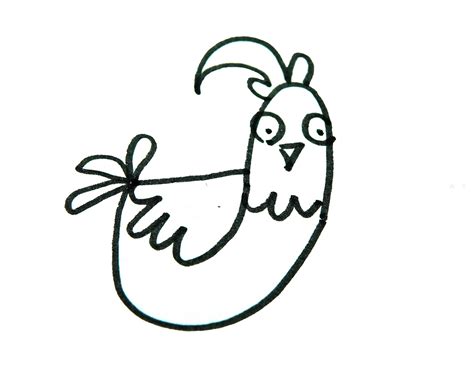 教你画一只勇猛好斗的大公鸡简笔画的步骤图 肉丁儿童网