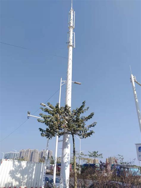 广东商友照明20米通讯塔助力惠州惠城区平安城市建设------ 通讯塔_信号塔_信号发射塔_通讯杆_信号杆