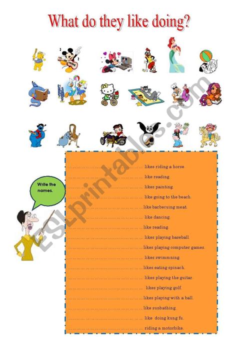 What do they like doing? - ESL worksheet by ana cuenca