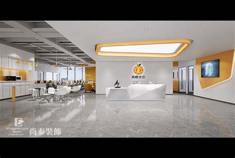 深圳传媒公司办公室设计案例-1400平米时尚办公 | 青橙传媒_深圳尚泰装饰