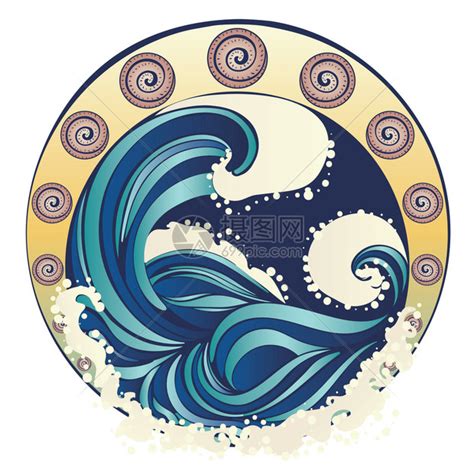 暴风大浪的海洋艺术新星设计图解高清图片下载-正版图片303541824-摄图网