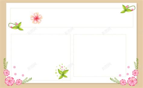 文艺小清新粉色花朵分栏留言板寄语背景矢量图背景图片免费下载-素材7iJVVPWPP-新图网
