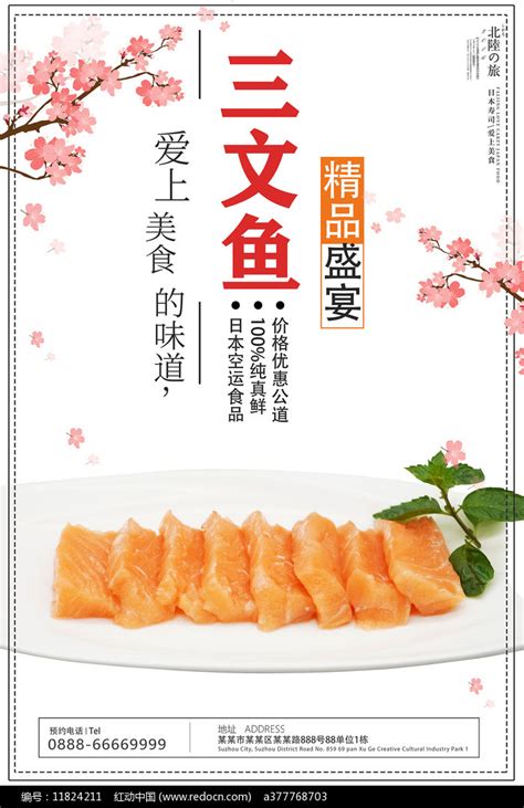 日本料理三文鱼海报图片素材_餐饮美食图片_海报图片_第1张_红动中国