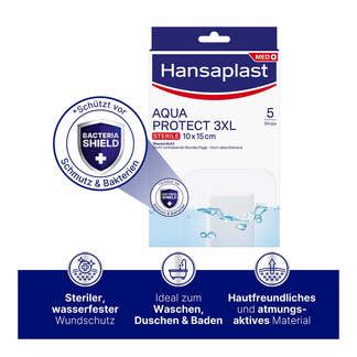 Hansaplast Aqua Protect Wundverband steril 10x15 cm 5 stk