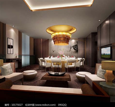 新中式酒店包间3d模型下载-【集简空间】「每日更新」