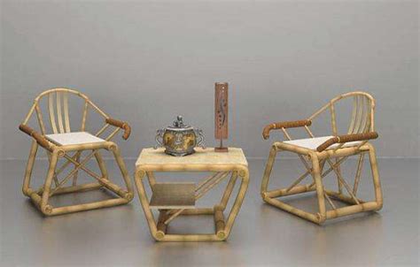 竹制品家具设计|这些竹子只是经过简单的设计就变成荞麦色的家具