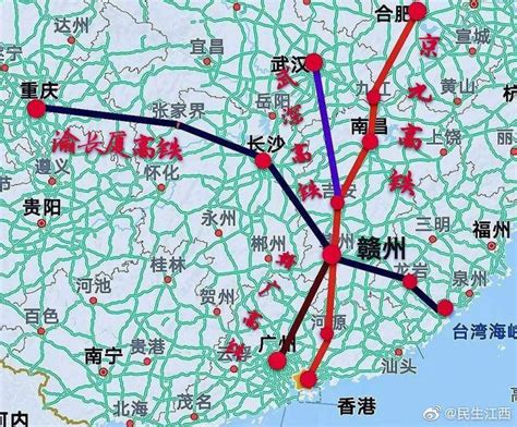 江西最新高铁图：4个城市形成“十”“大”字交汇 - 今日热点 - 爱房网