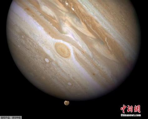 木星与木卫三对比图 庞然巨物下的小月亮|卫星|哈勃望远镜_凤凰资讯
