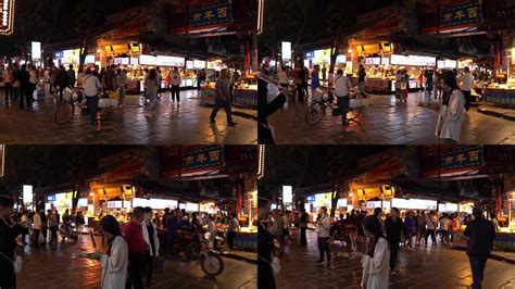 西安回民街小吃街上百种美食，在夜里也是热闹非凡！