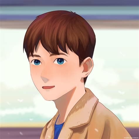 非主流男生插画头像