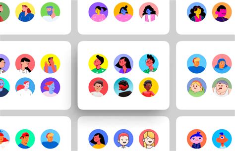 100个免费商用矢量头像素材多种风格-插画素材-标记狮社区—UI设计免费素材资源UI教程分享平台