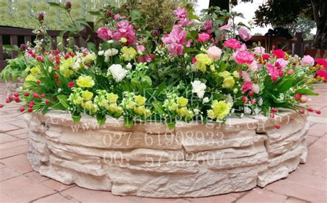 成品花钵 玻璃钢树脂花盆 户外特色大花坛 盆栽种植花盆 风化砂岩-阿里巴巴