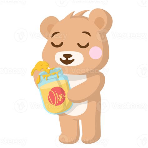 Little Bear Eating Honey Illustrations 27250391 PNG