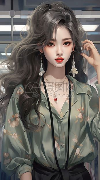 熊黛林戴长耳环图片大全