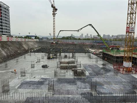 福建南平市武夷新区科创基地项目3区基础筏板3105m³混凝土浇筑完成 - 砼牛网