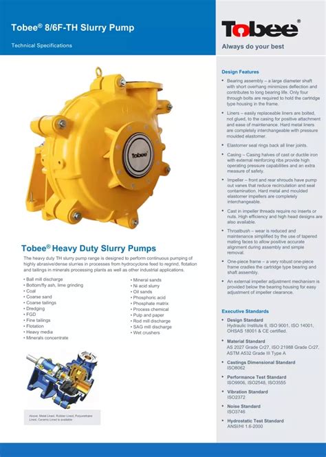 PPT - Tobee 8x6F-TH slurry pump technical data sheet PowerPoint ...