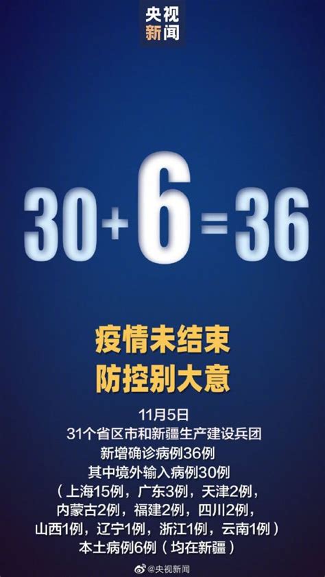 2020年11月5日31省区市新增36例确诊详情介绍- 北京本地宝