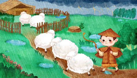 《亡羊补牢》|插画|插画习作|温暖的6 - 原创作品 - 站酷 (ZCOOL)