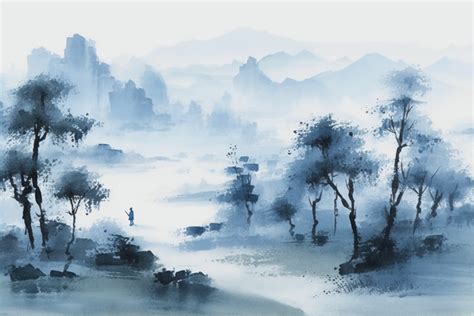 山水水墨画图片