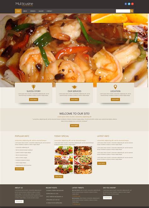 餐饮美食网，HTML5响应式模板，适配电脑手机，打造极致用餐体验 - 墨鱼部落格