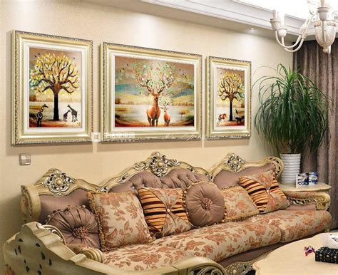 装饰画美式客厅挂画沙发背景墙壁画现代简约轻奢装饰画餐厅墙画-美间设计