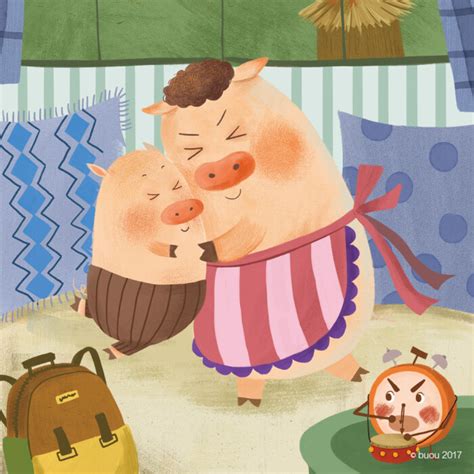 猪妈妈和小猪 - 堆糖，美图壁纸兴趣社区